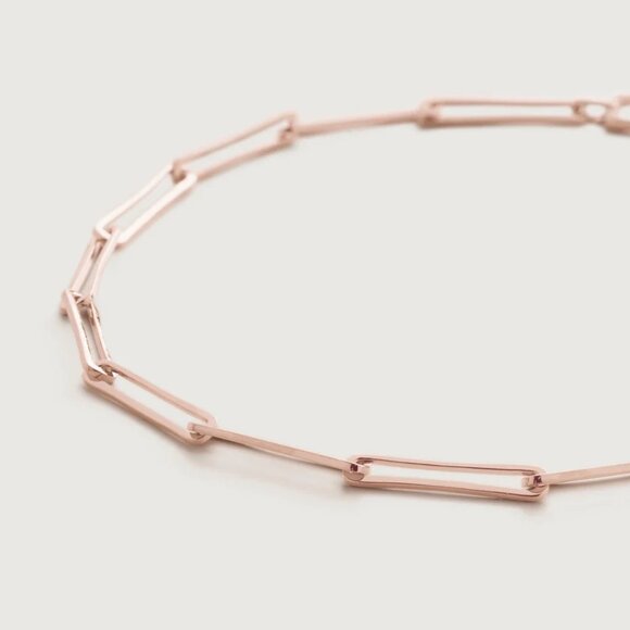 MONICA VINADER Jewelry - Monica Vinader Alta Long Link Necklace Adjustable 43cm/17' , Rose Gold Vermeil